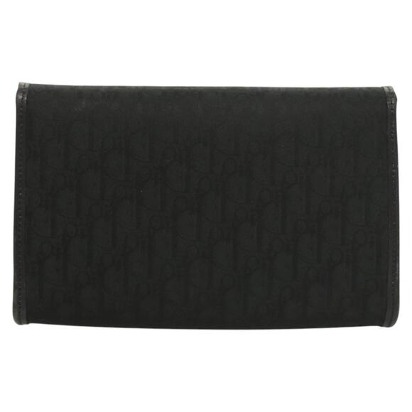 DIOR Trotter Canvas Chain Shoulder Bag Black Gold - Picture 3 of 12